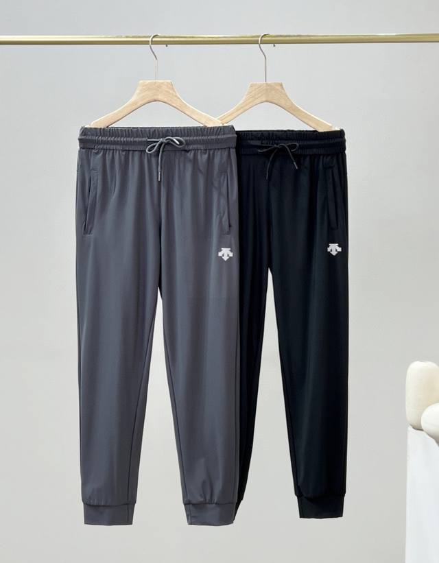 for 2025 Descente ice silk pants. Summer ice silk elastic quick-drying cuffed tr