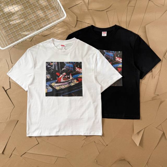 Supreme Iron-On US Dollar Printed Short-Sleeved T-Shirt 2016 The American fashio