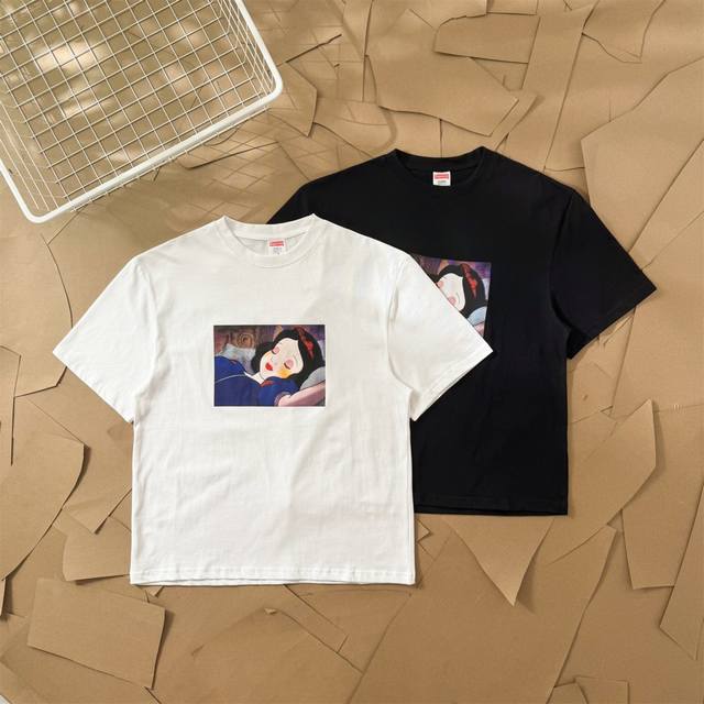 Supreme Snow White Printed Short Sleeve T-shirt 2031 The American fashion brand