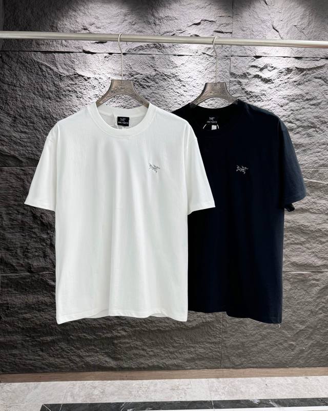 for Arc'teryx classic chest embroidered logo couple round neck casual short-slee