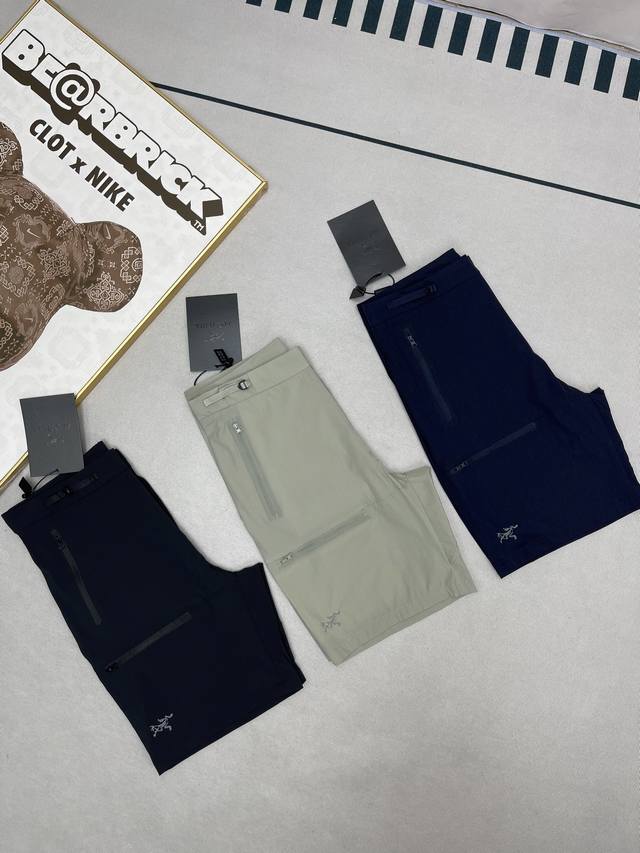 Arcteryx Gamma Lightweight Short 9 solid color logo embroidery buttoned straight