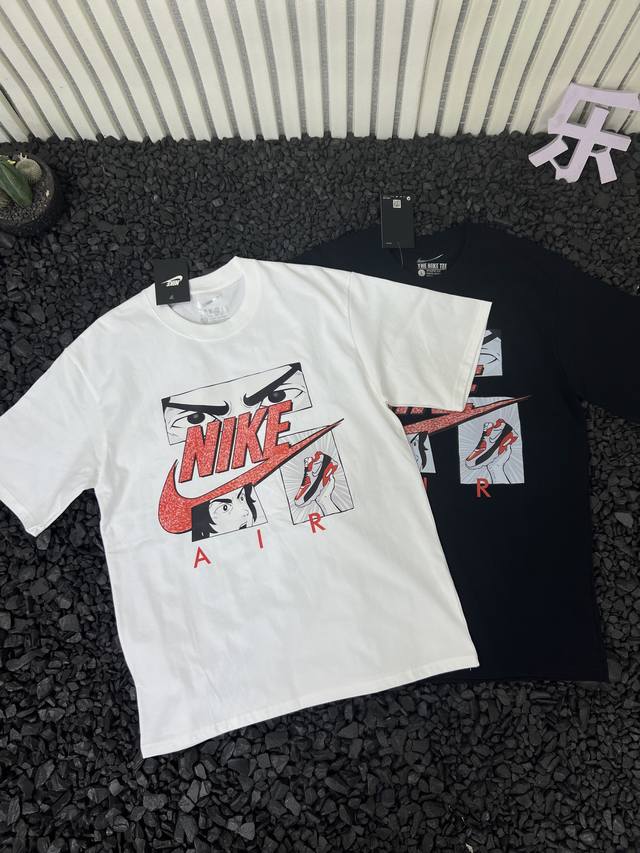 Nike Nk large logo on the chest with colorful graffiti cartoon pattern print, lo