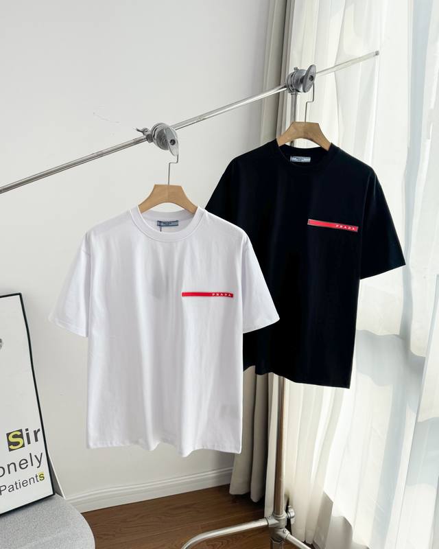 Prada Peada Prd 25Ss Basic Red Silicone Short Sleeve T-shirt - For fashion pione