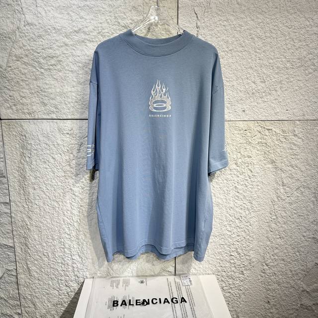 Balenciaga washed, distressed, worn, Blcg Paris Bl classic double-ring flame sho