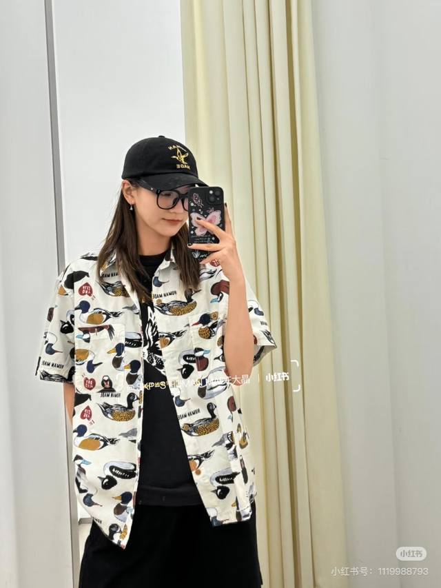 Human Made Ss25 duck full camouflage print couple short-sleeved T-shirt 637 Purc