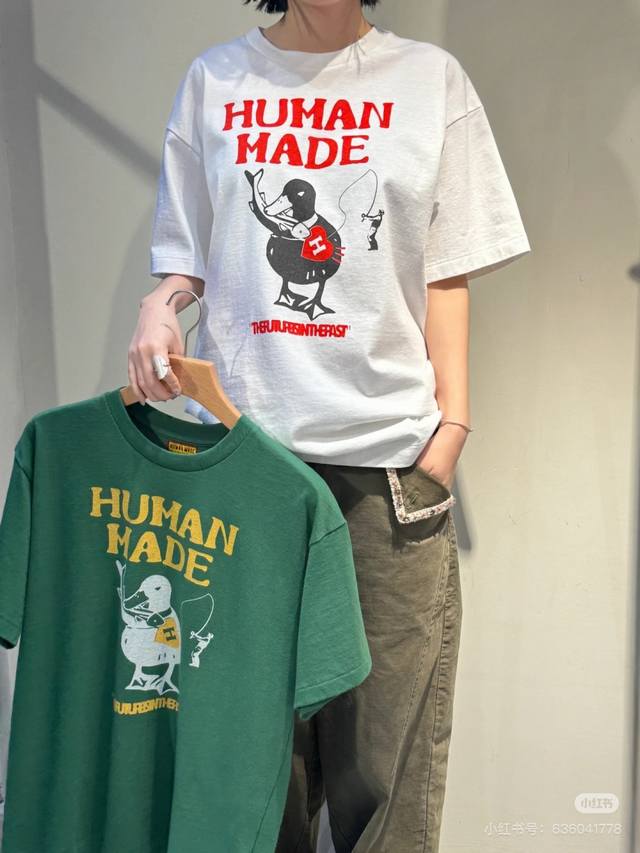 Human Made Ss25 Fishing Mallard Print Couple Short Sleeve T-shirt 3623 Purchase