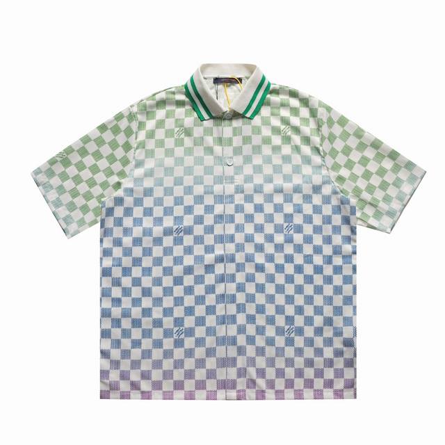 Top replica version Louis Vuitton Lv Louis Vuitton new chessboard gradient Logo