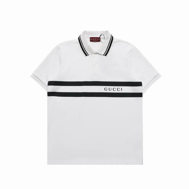 Top replica version Product name: Gucci new color matching striped casual Polo s