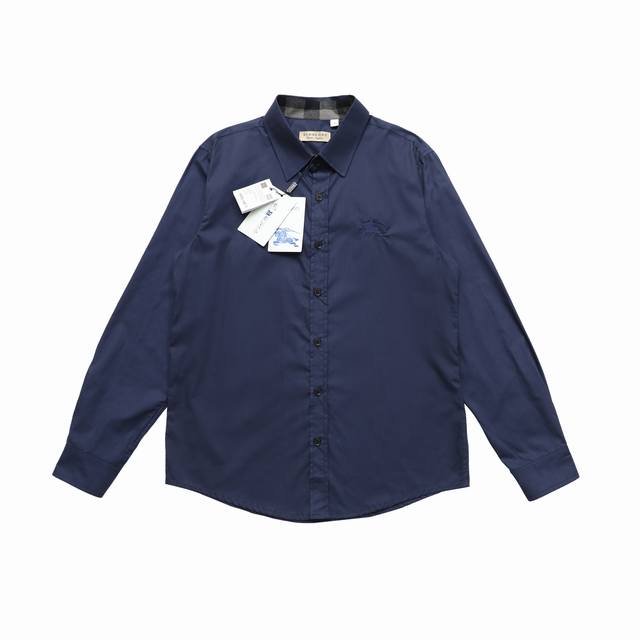 Top replica version Burberry new plaid warhorse embroidered logo casual round ne