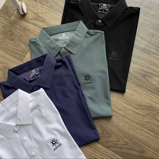 Kaleshi ice silk quick-drying seamless summer new lapel chest logo short-sleeved