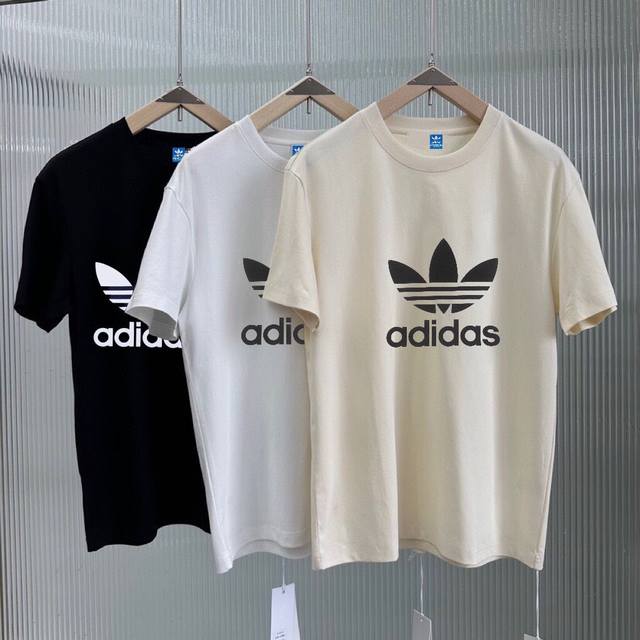 exclusive hit! Couples style! For the cheerful you* Adidas Trefoil short-sleeved