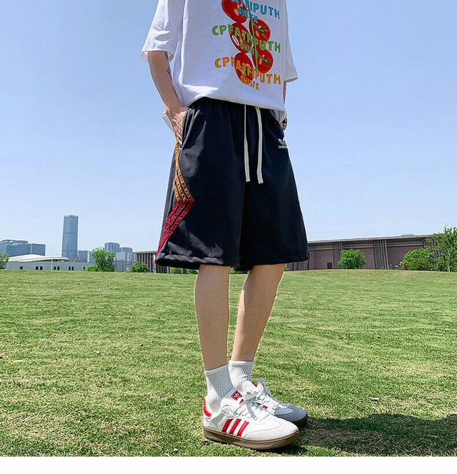 Adidas Trefoil Overseas Edition 25Ss New Three-color Printed Casual Sports Short