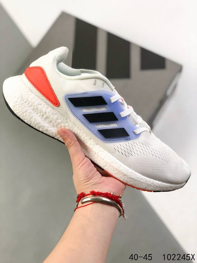 True label with half size! Adidas Pureboost 22 popcorn cushioning midsole runni