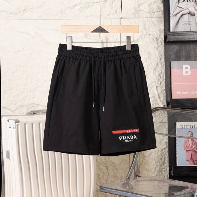 Prada triangle label shorts are available at the counter for sale in summer. The