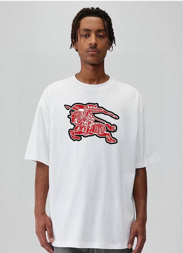 Burberry Warhorse versatile 260g heavyweight pure cotton short-sleeved T-shirt s
