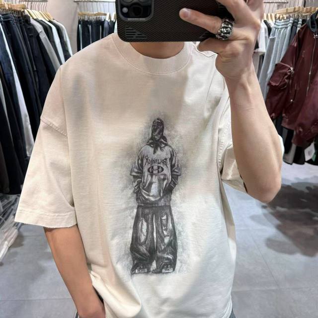 New arrival 2025 Summer Burberry limited edition masked man print short sleeves