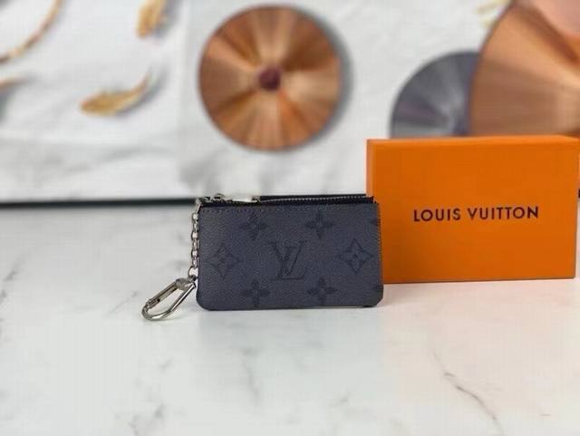 Lv grey flower coin purse A hot-selling model on the official website, suitable