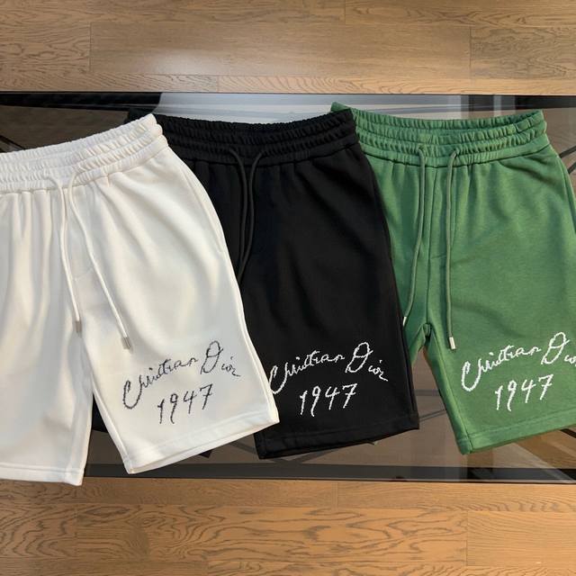 Dior 2025 summer new letter embroidery Logo embroidery casual shorts shorts pock