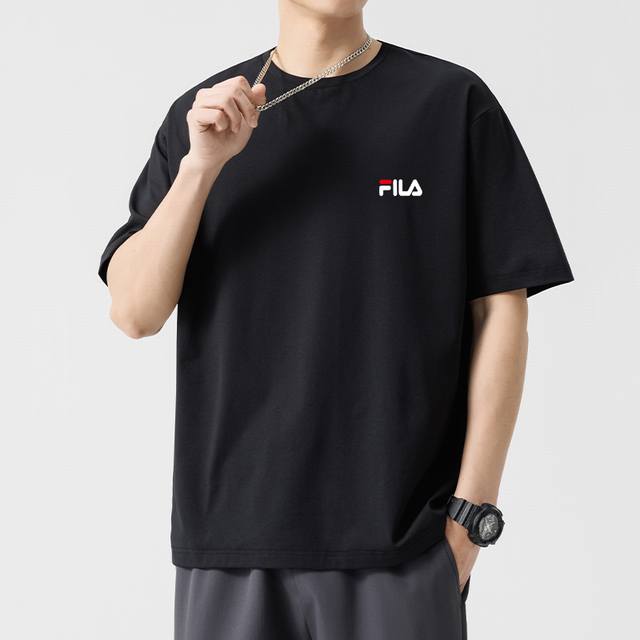 Fila T-shirt limited edition printed short-sleeved T-shirt, same style for men a