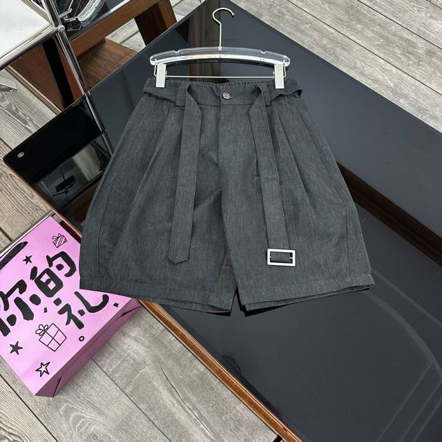 25Ss Summer Scimitar Shorts Tencel Denim's High-end Relaxed Feel