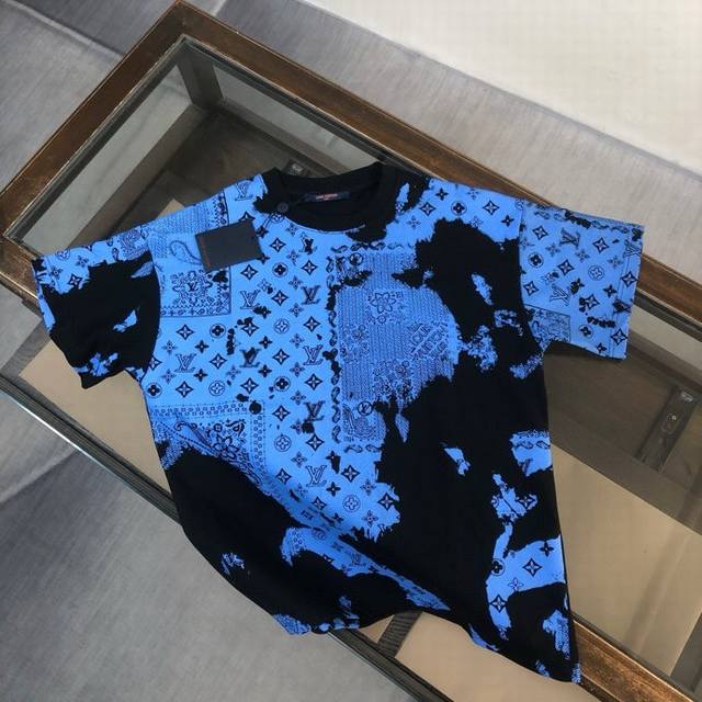 High quality Louis Vuitton new T-shirt with cashew flower full print, 25Ss new s