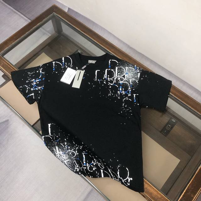 High quality Dior hollow inkjet new T-shirt! 25Ss spring and summer new products