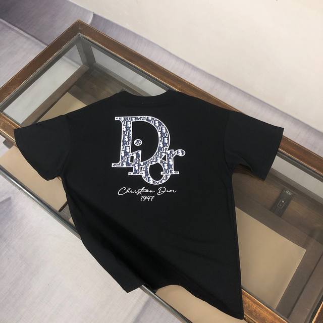 High quality Dior new T-shirt with front and back embroidery! 25Ss new spring an