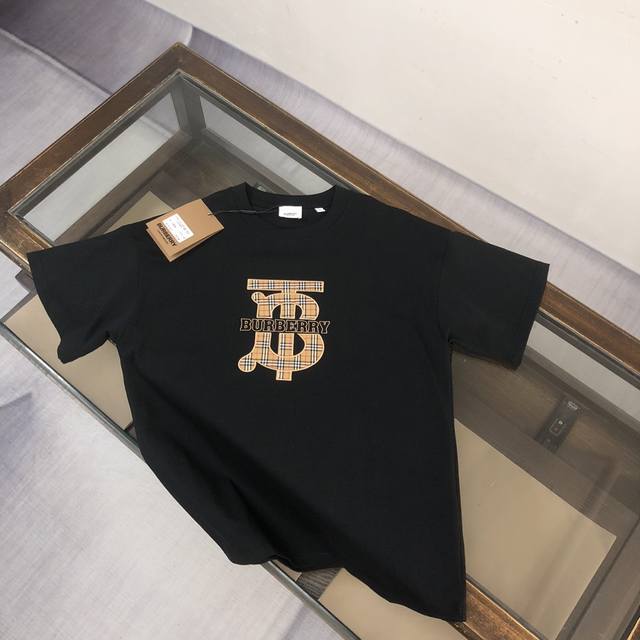 High quality Burberry Tb patch letter embroidery new T-shirt! 25Ss spring and su