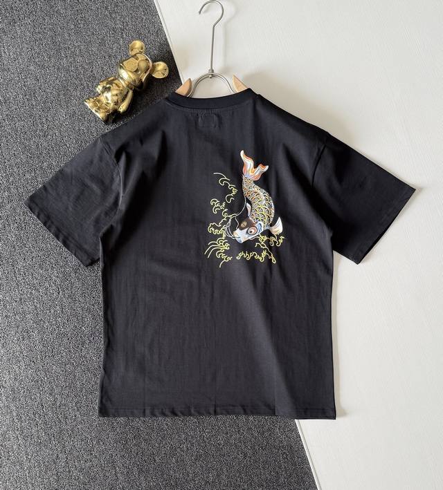 Top version Evisu Fushen Koi print T-shirt! 25Ss new summer product. Imported ma