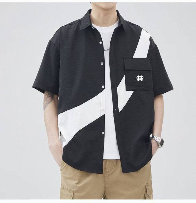for Kolon Sport short-sleeved workwear classic men's seamless lapel workwear col