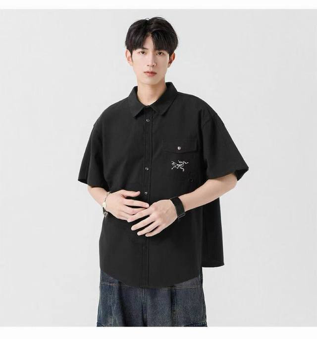 for Arctertx workwear multi-pocket shirt original simple versatile patchwork sho