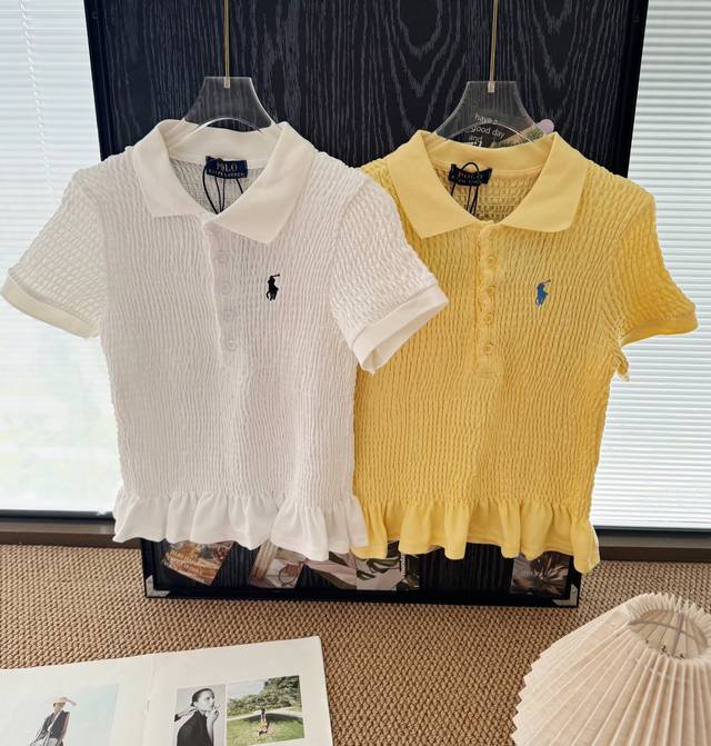 Price P: Product Name: *Good Girl Limited Pleated Ruffled Polo Short Sleeve Size