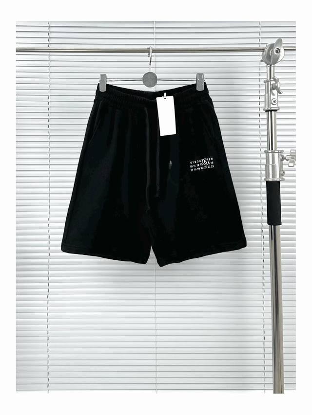Margiela pocket calendar embroidered shorts black S-Xl Top version Maison Margie