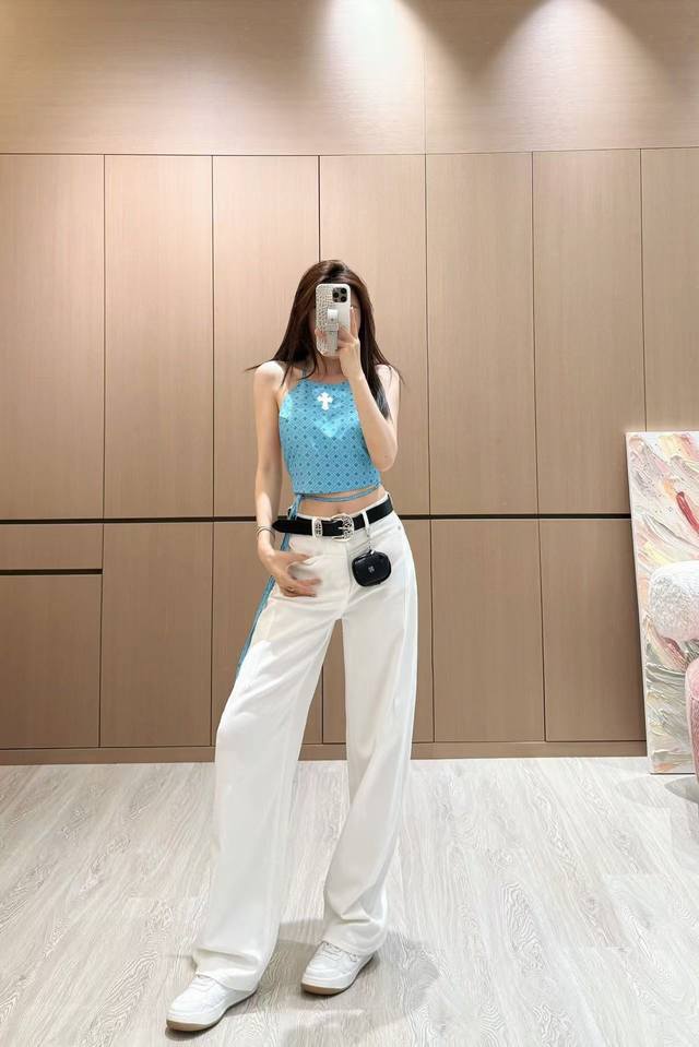 New arrival Cro cross print scimitar jeans with belt bag Smlxl Color: white pink
