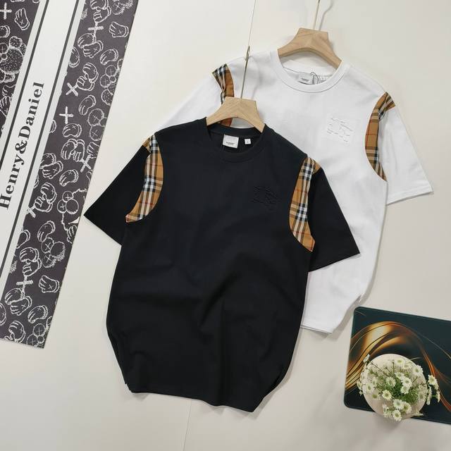 Size S-Xl High-end Customization Burberry Burberry Summer New Embossed Horse Spl