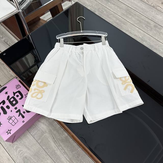 Loewe joint model new letter embroidered logo shorts unisex suit shorts Inspired