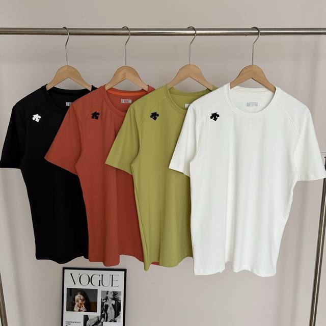 Descente laser perforated high elastic quick-drying basic outdoor sports commuti