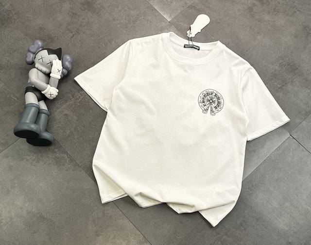 Chromehearts Chromehearts full diamond round neck short-sleeved T-shirt! : 240G