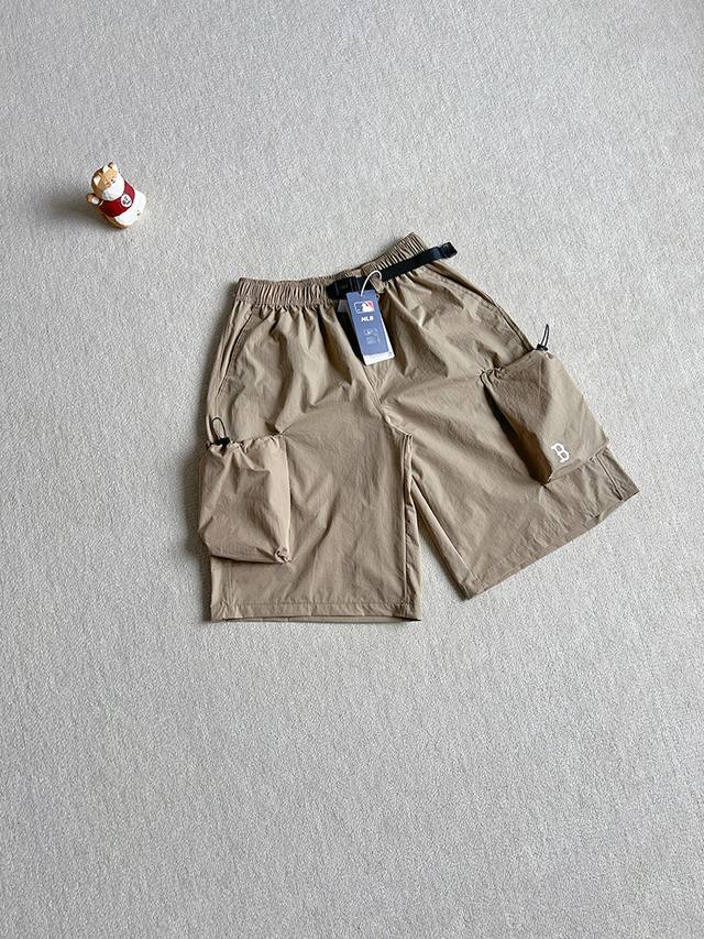 Mlb official men's and women's versatile trendy casual cool woven work shorts 25