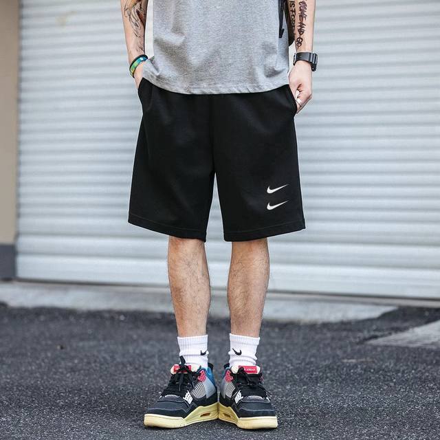 High quality Nike classic basic double hook shorts casual pants running sports p
