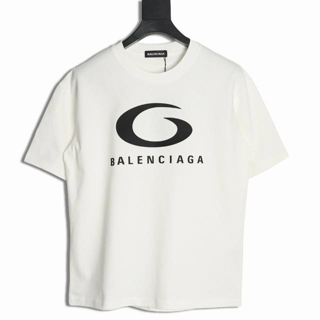 Balenciaga 25Ss ring letter print couple round neck short-sleeved T-shirt - top