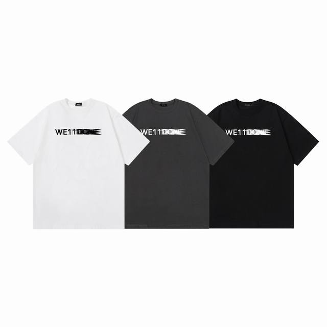We11Done 25Ss phantom letter print couple loose round neck short-sleeved T-shirt