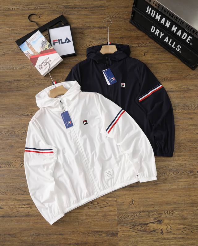 Fila Logo printed summer couple sun protection clothing, light, breathable, quic