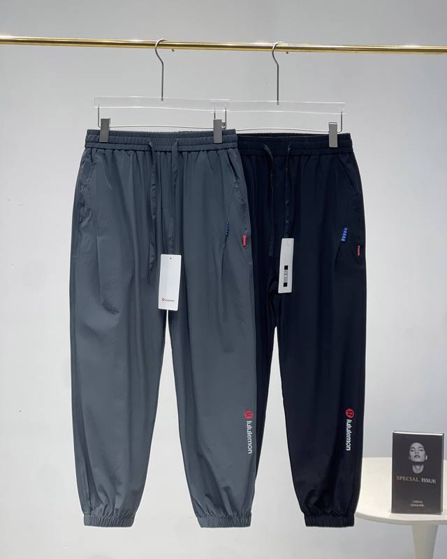 A must-have item for men! Lulu Lulu side letter loose outdoor sports leggings, s