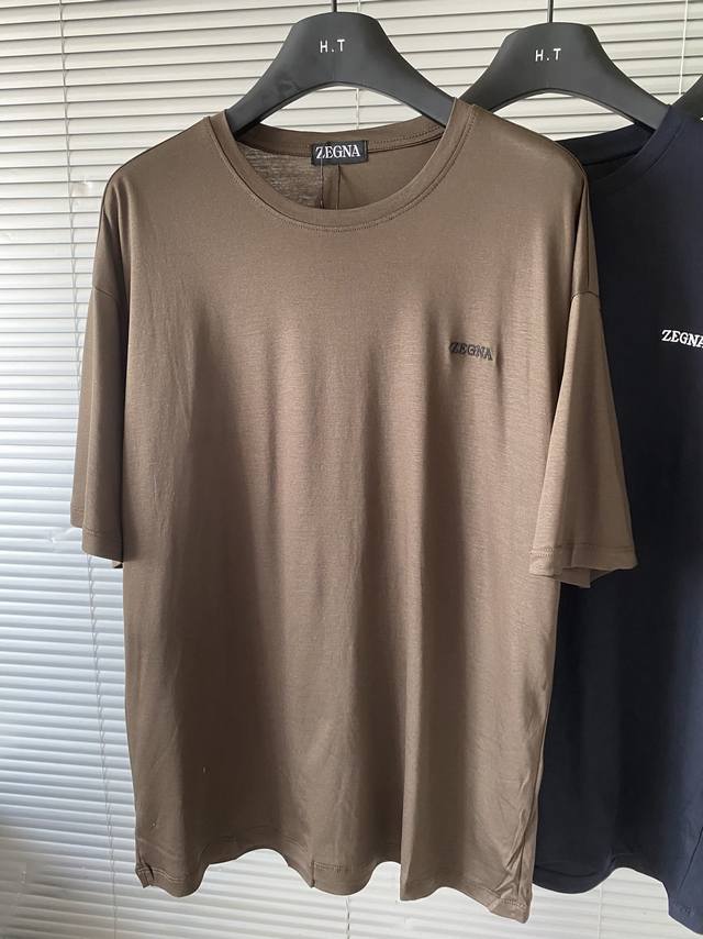Zegna Men's Basic Cotton Casual Round Neck Pullover Short Sleeve T-shirt!! The m