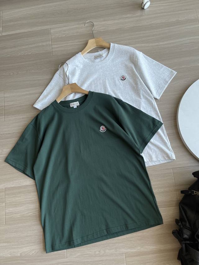 Moncler new men's logo patch cotton T-shirt Moncler classic cotton short-sleeved