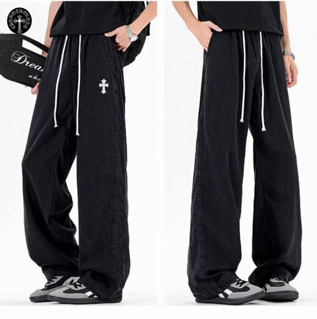 Chrome Hearts summer thin lyocell fiber Tencel washed denim pants for men and wo