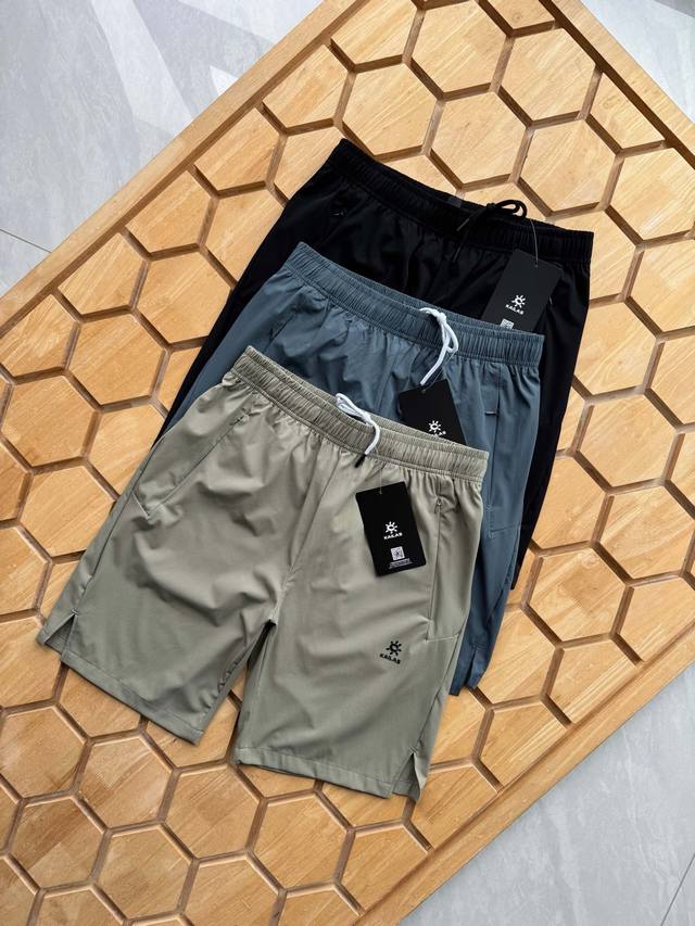 Kaleshi shorts men's sports fitness casual shorts, elastic drawstring pants outd