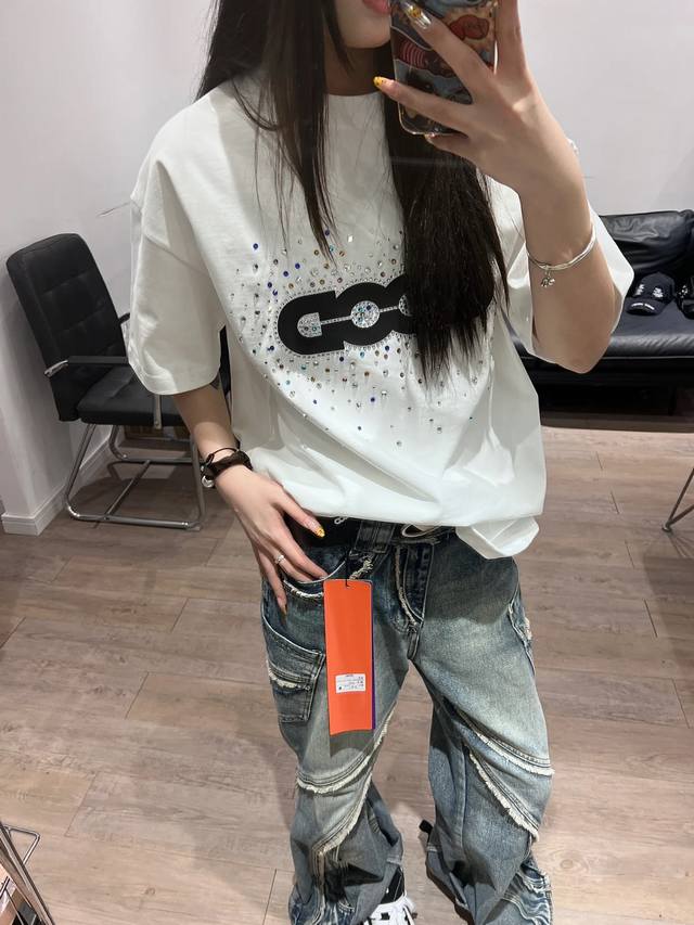 New Good round neck T-shirt upper body picture Goodbrand2025Ss holiday colorful
