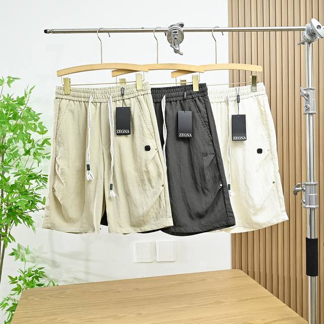 New arrival: Beige Style number: 551# Zegna 2025 summer new men's cotton and lin
